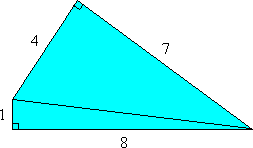 Farmer's enclosure, showing maximum area with sides, respectively, 1, 8, 7, 4.