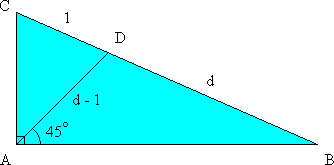 Right triangle ABC, with angle bisector and lengths as described above.