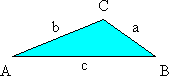 Triangle ABC, with angles as described as above.