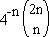 C(2n,n)/4^n
